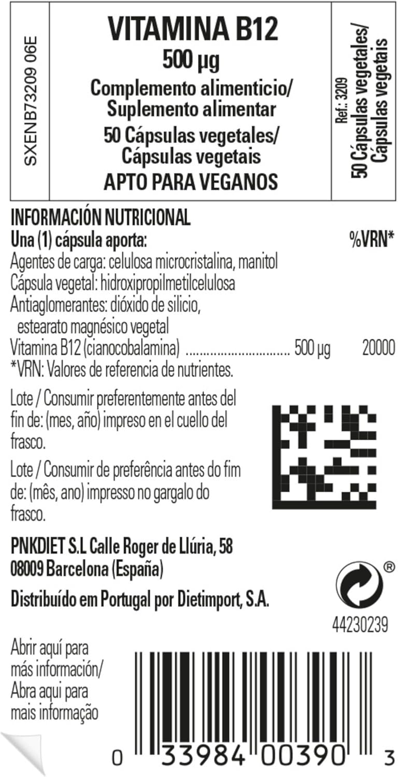 Solgar Vitamina B12 500 Μg Cápsulas Vegetales - 50 Cápsulas - Imagen 6
