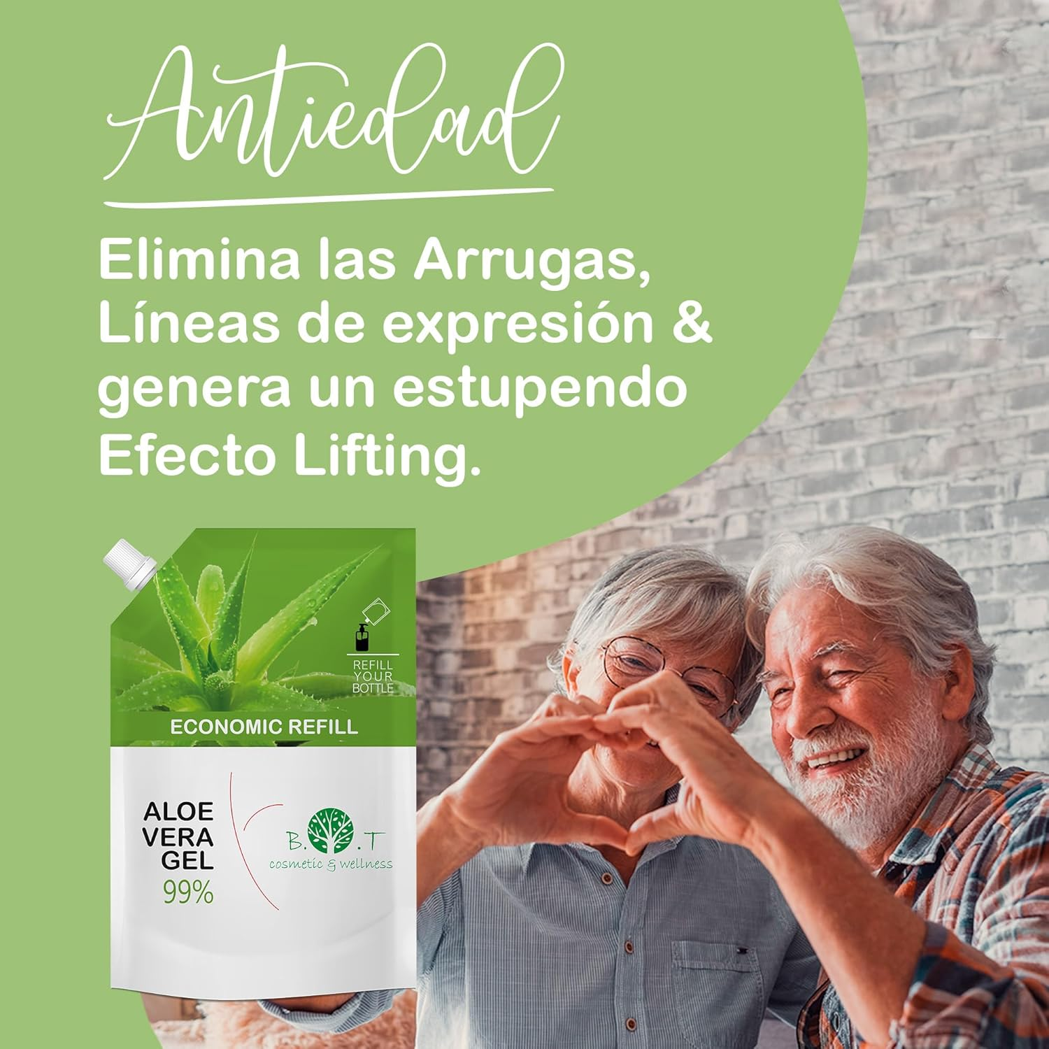 Aloe Vera Puro Gel 100% Natural, Gel Hidratante Piel Y Cabello - Imagen 3