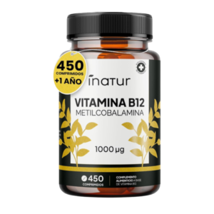 Vitamina B12 - 450 Comprimidos (Suministro Para 15 Meses) Vegano, Sin Lactosa, Sin OGM