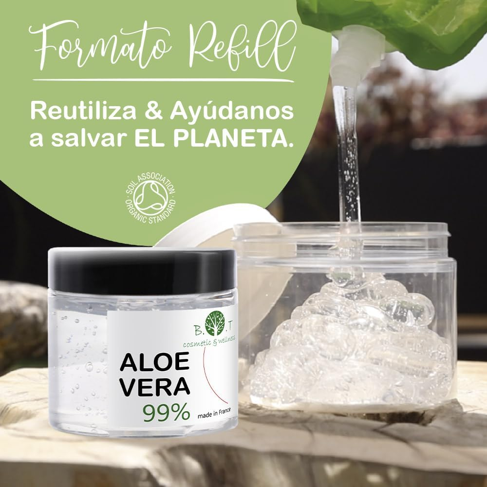 Aloe Vera Puro Gel 100% Natural, Gel Hidratante Piel Y Cabello - Imagen 5